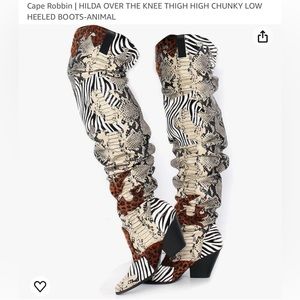 OVER THE KNEE THIGH HIGH CHUNKY LOW HEELS. Brand NEW✨